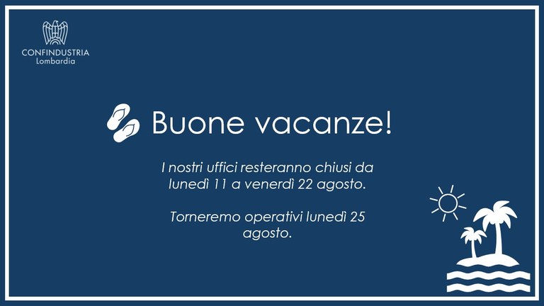 Chiusura uffici - estate 2025