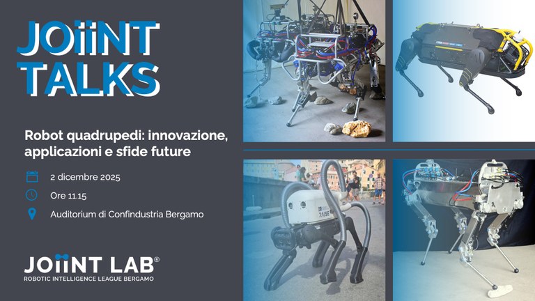 Joiint Talks: "Robot quadrupedi: innovazione, applicazione e sfide future"