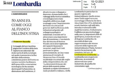 50 anni fa come oggi al fianco dell'industria
