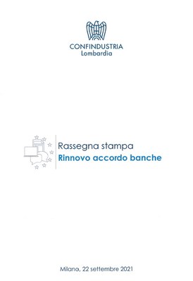 Rinnovo accordo quadro con le banche